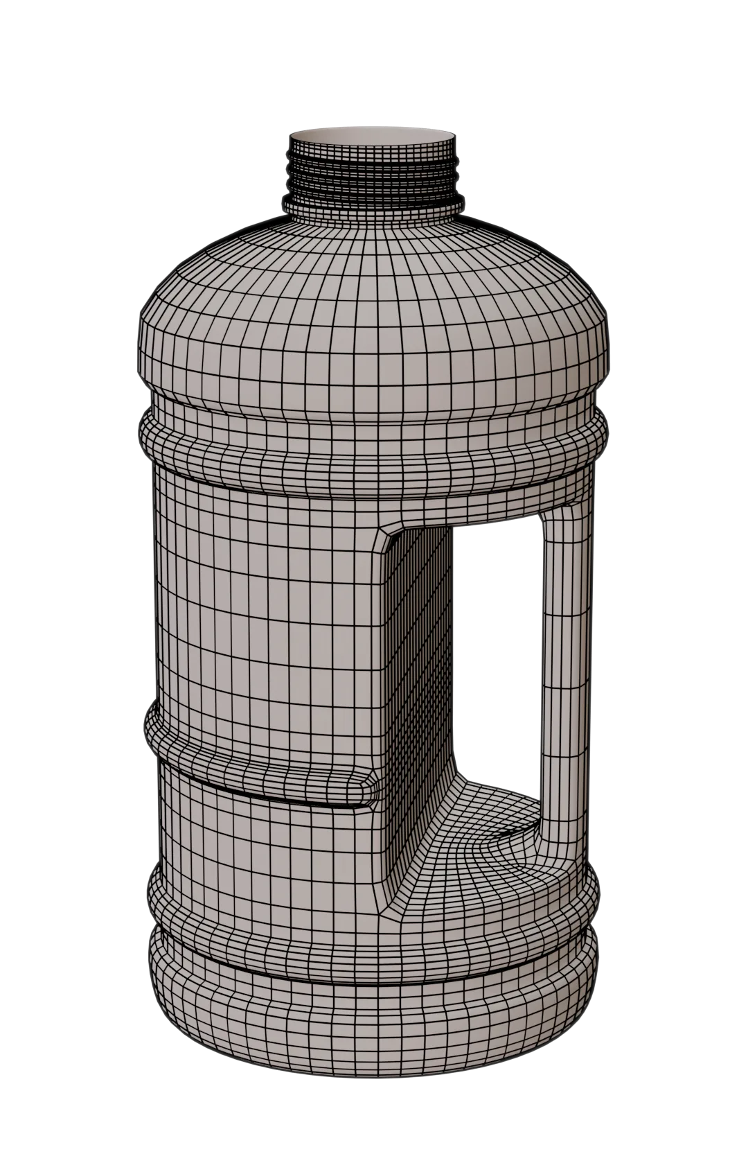 Water bottle topology at a higher subdivision level